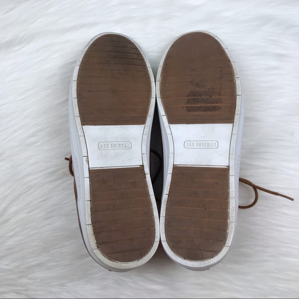 Ben Sherman Preston Oxford Sneaker Tan Size 11 EUC - Picture 6 of 8